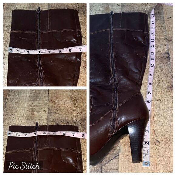 Coach Millie Boots Size 7.5  Signature C Logo Print - Picture 10 of 13